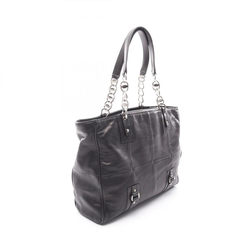Salvatore Ferragamo Leather Tote Bag Black